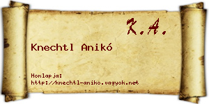 Knechtl Anikó névjegykártya
